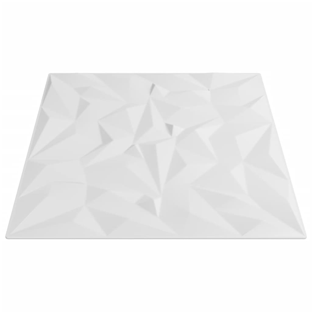  Wandpaneele 12 Stk. Weiß 50x50 cm XPS 3 m² Amethyst