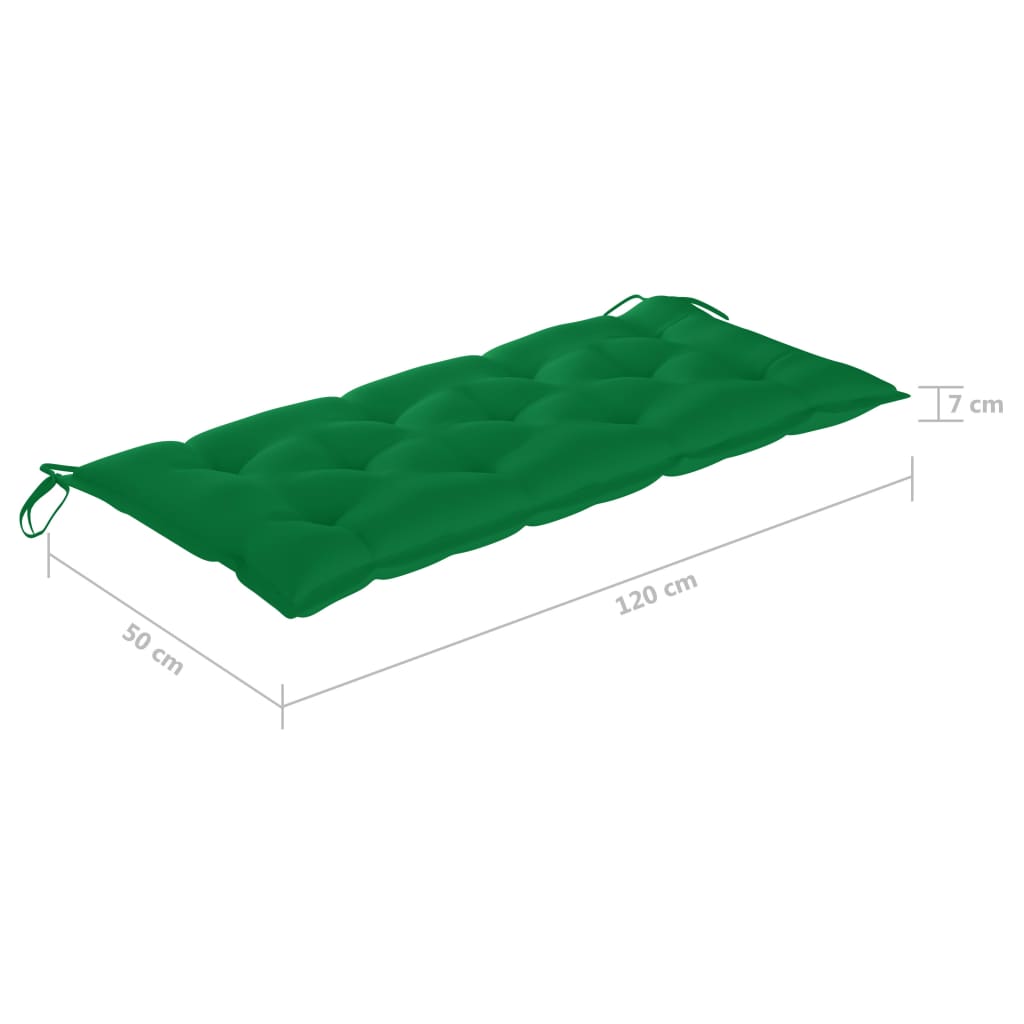  Gartenbank-Auflagen 2 Stk. Grün 120x50x7 cm Oxford-Gewebe