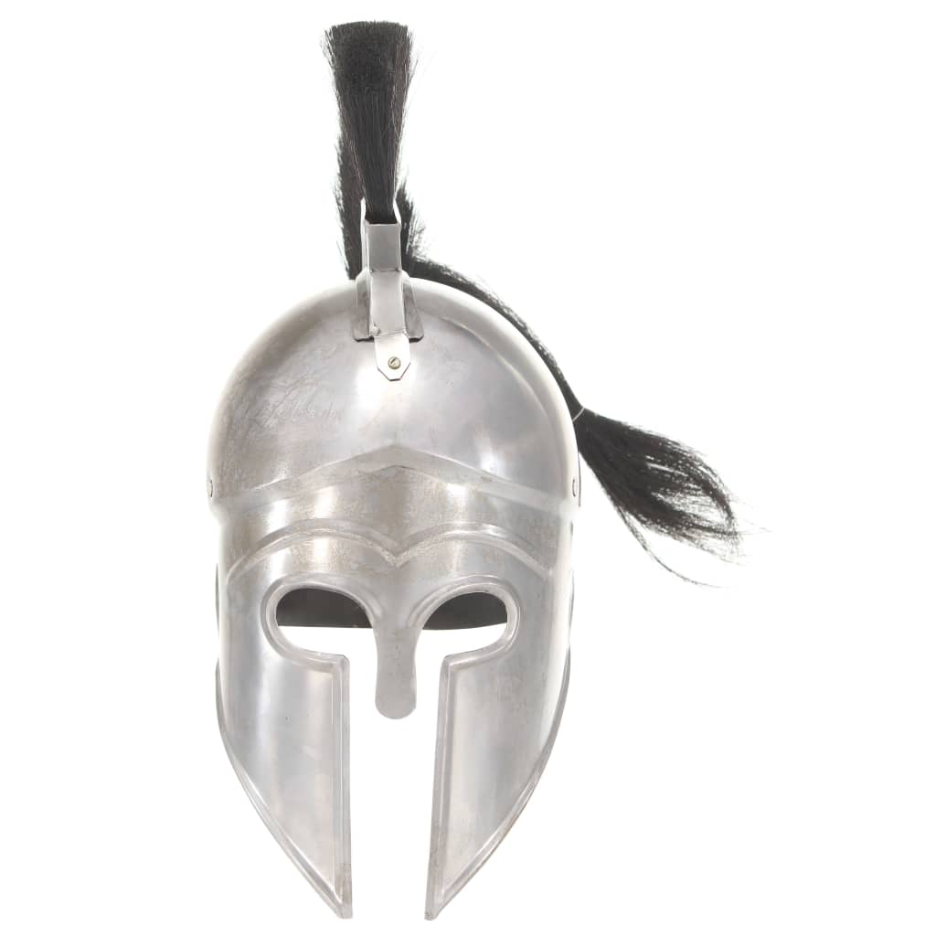  Griechischer Krieger-Helm Antik Replik LARP Silbern Stahl 