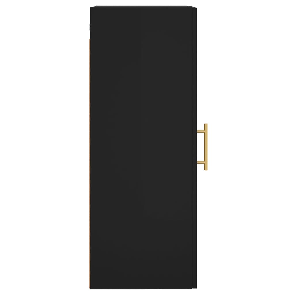  Wandschrank Schwarz 34,5x34x90 cm