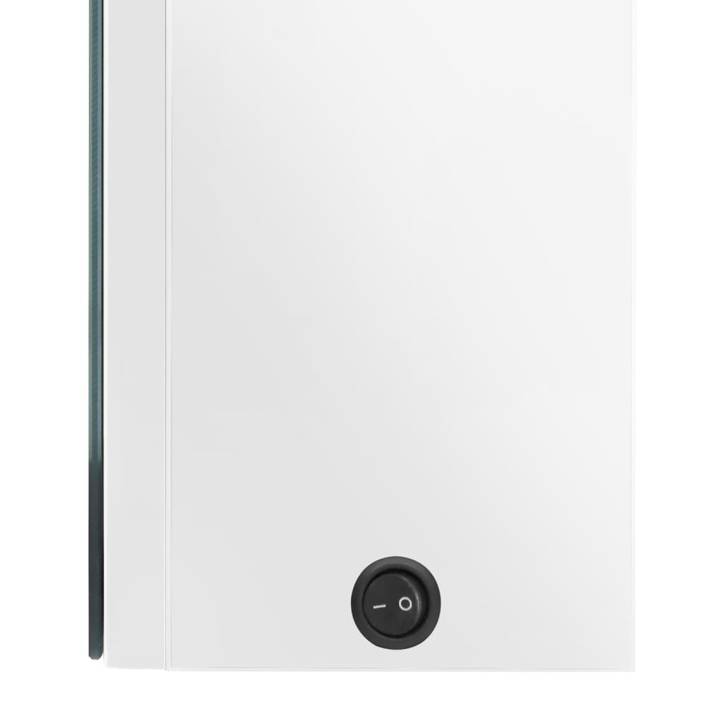  LED-Spiegelschrank fürs Bad Glänzend Weiß 50x13x70 cm