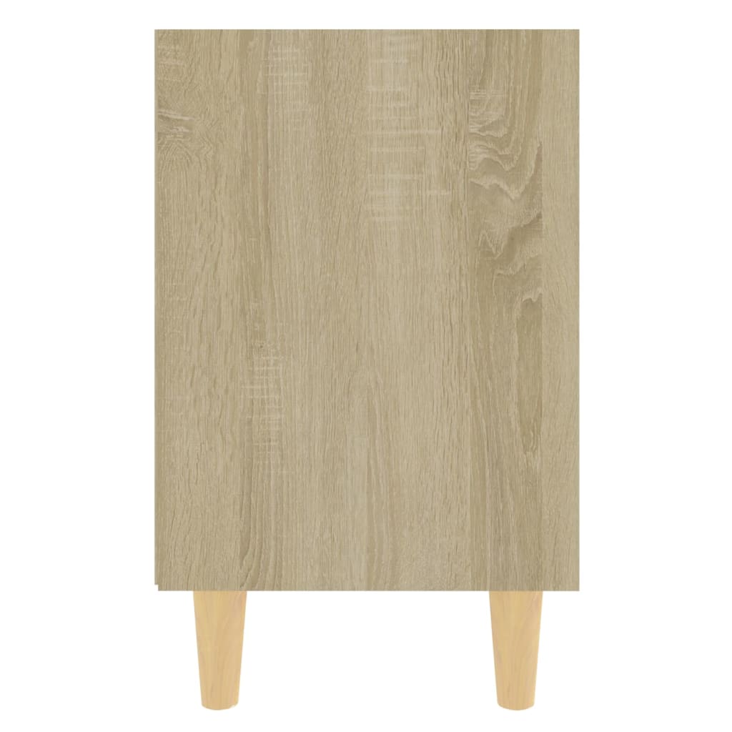  Nachttisch mit Massivholz-Beinen Sonoma-Eiche 40x30x50cm