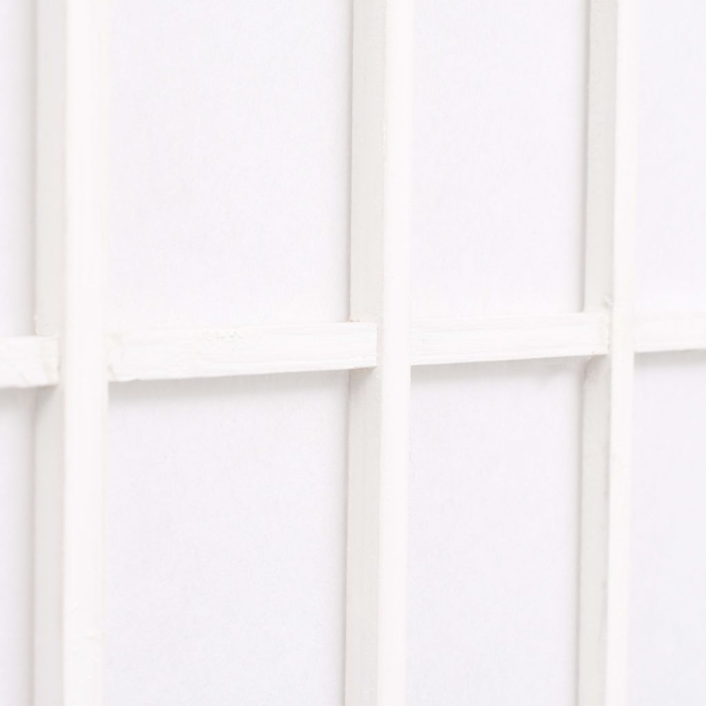  6-tlg. Raumteiler Japanischer Stil Klappbar 240 x 170 cm Weiß