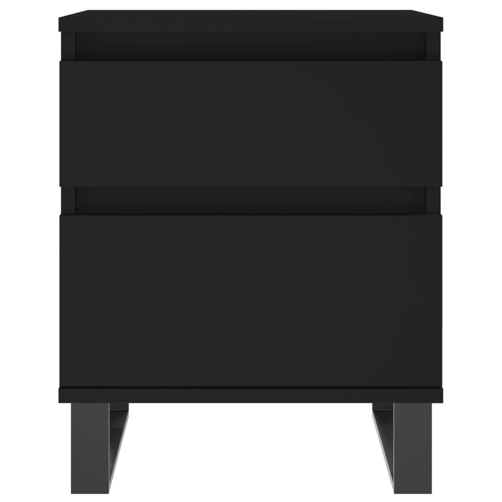  Nachttisch Schwarz 40x35x50 cm Holzwerkstoff