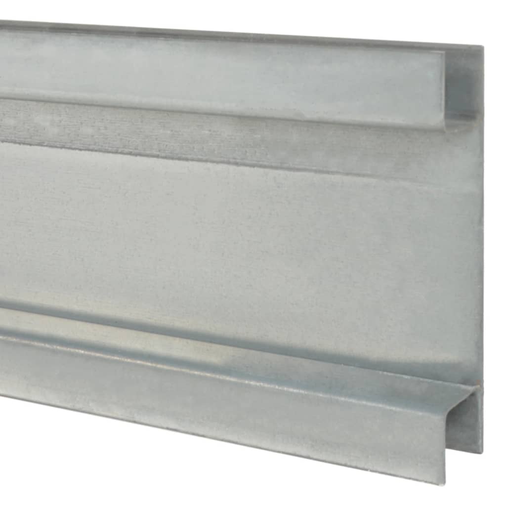   Pfosten für Gabionenzaun Silbern 280 cm Verzinkter Stahl