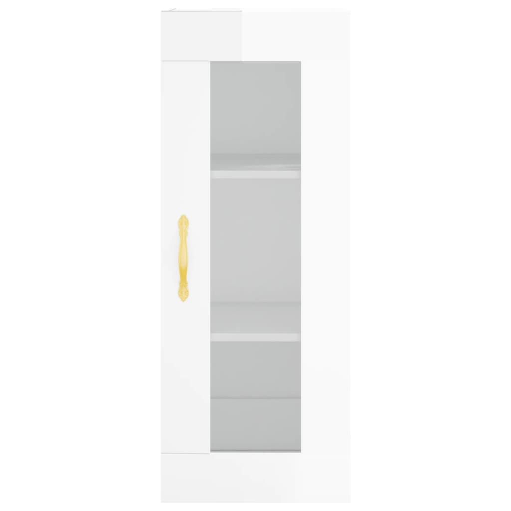  Highboard Hochglanz-Weiß 34,5x34x180 cm Holzwerkstoff