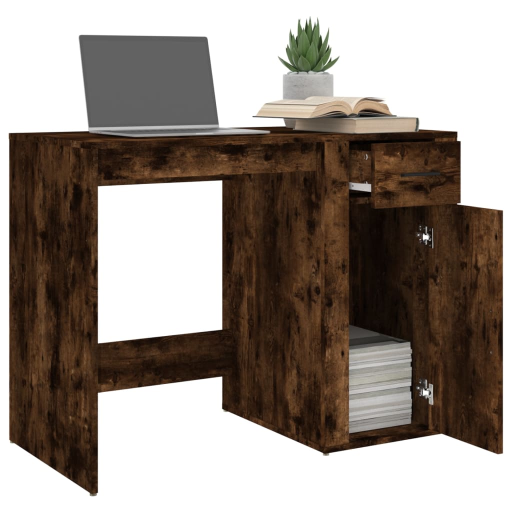  Schreibtisch Räuchereiche 100x49x75 cm Holzwerkstoff