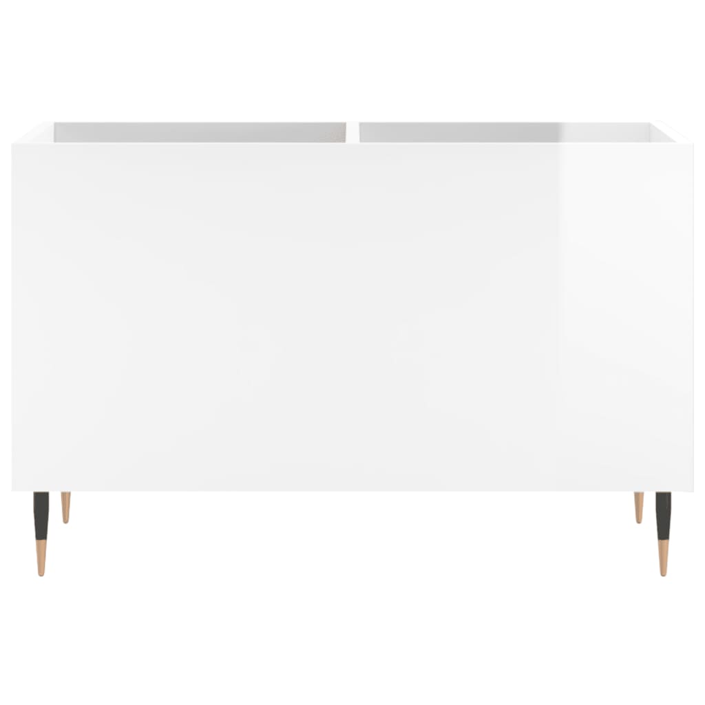  Plattenschrank Hochglanz-Weiß 74,5x38x48 cm Holzwerkstoff