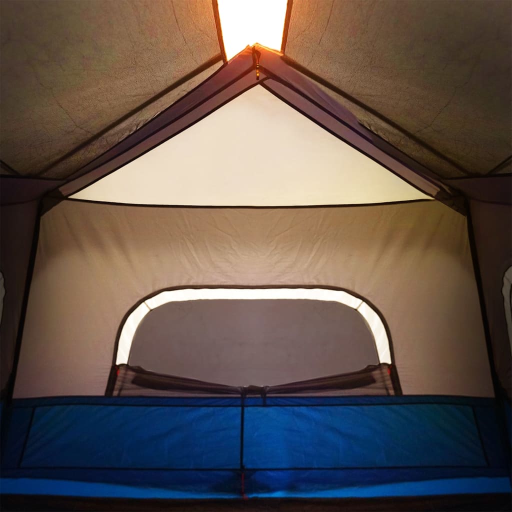  Campingzelt mit LED 6 Personen Blau