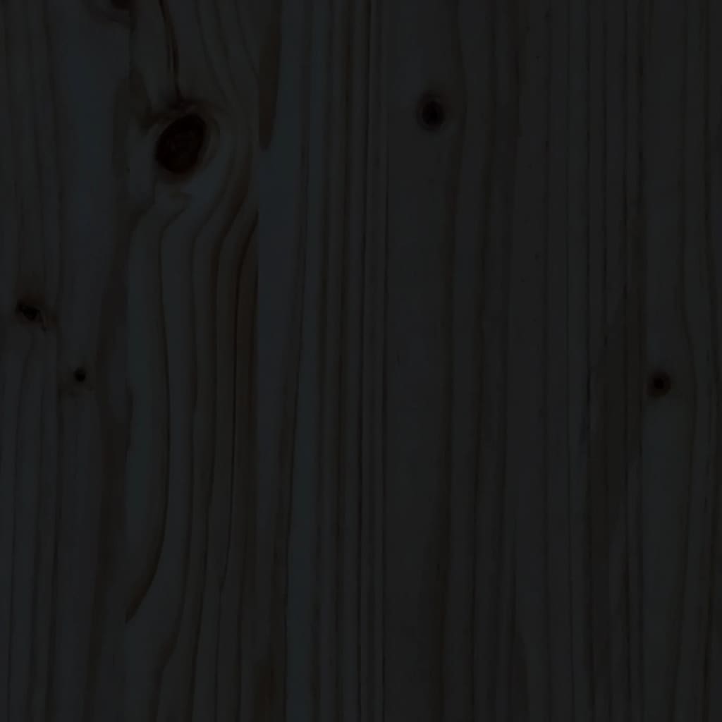  Sonnenliege Schwarz 199,5x60x74 cm Massivholz Kiefer