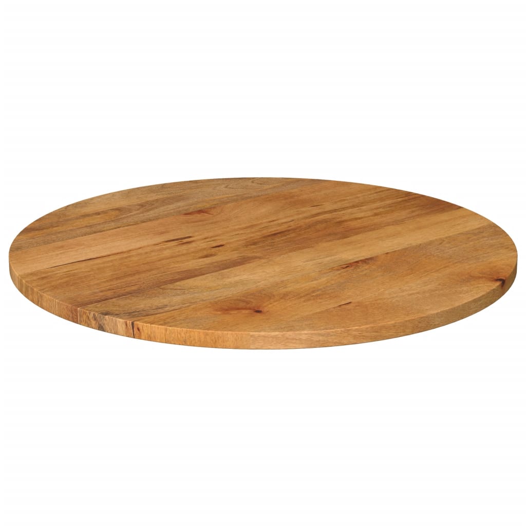  Tischplatte Ø 70x3,8 cm Rund Massivholz Mango