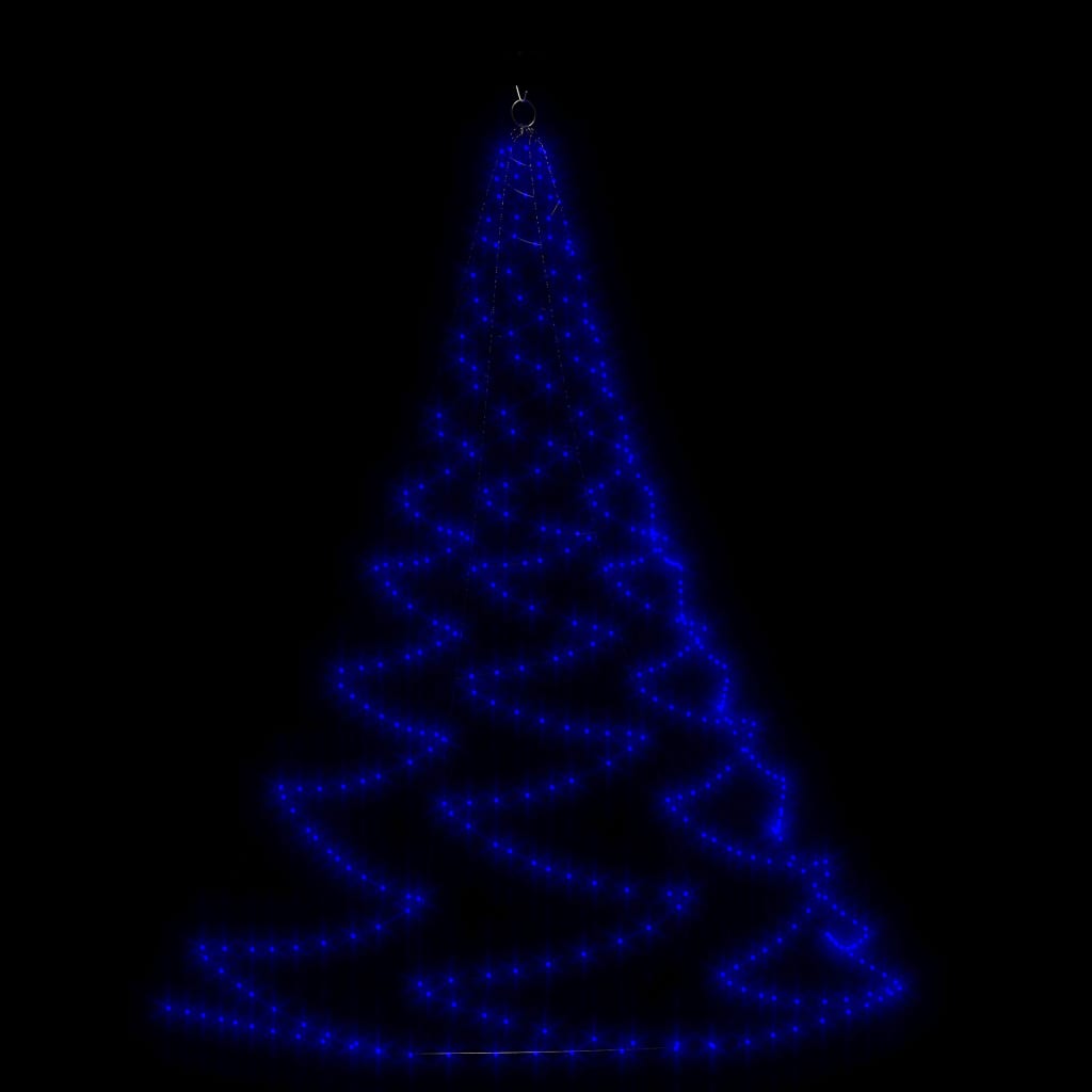 Weihnachtsbaum an der Wand mit Metallhaken 260 LED Blau 3 m