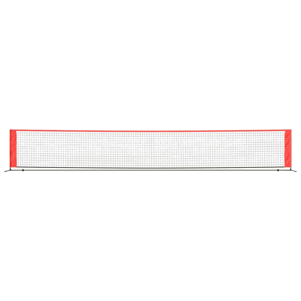  Tennisnetz Schwarz und Rot 600x100x87 cm Polyester