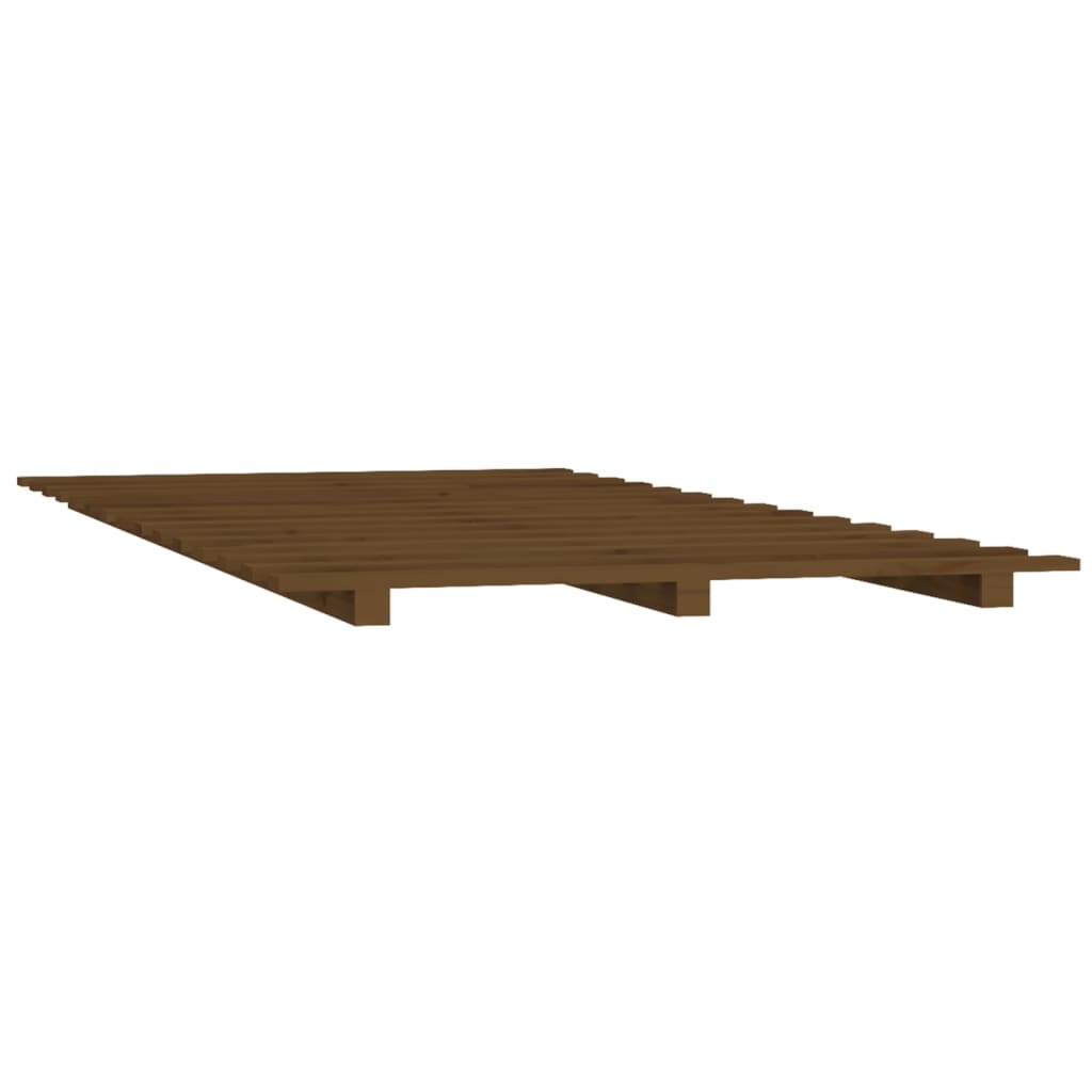 Massivholzbett Honigbraun 90x200 cm Kiefer