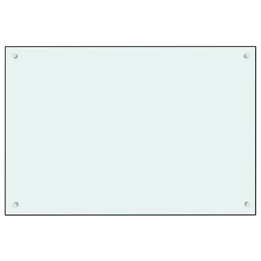  Küchenrückwand Weiß 90x60 cm Hartglas