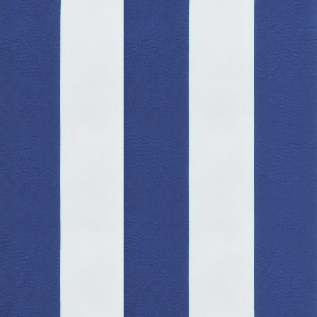  Niedriglehner-Auflagen 6 Stk. Blau & Weiß Gestreift Stoff