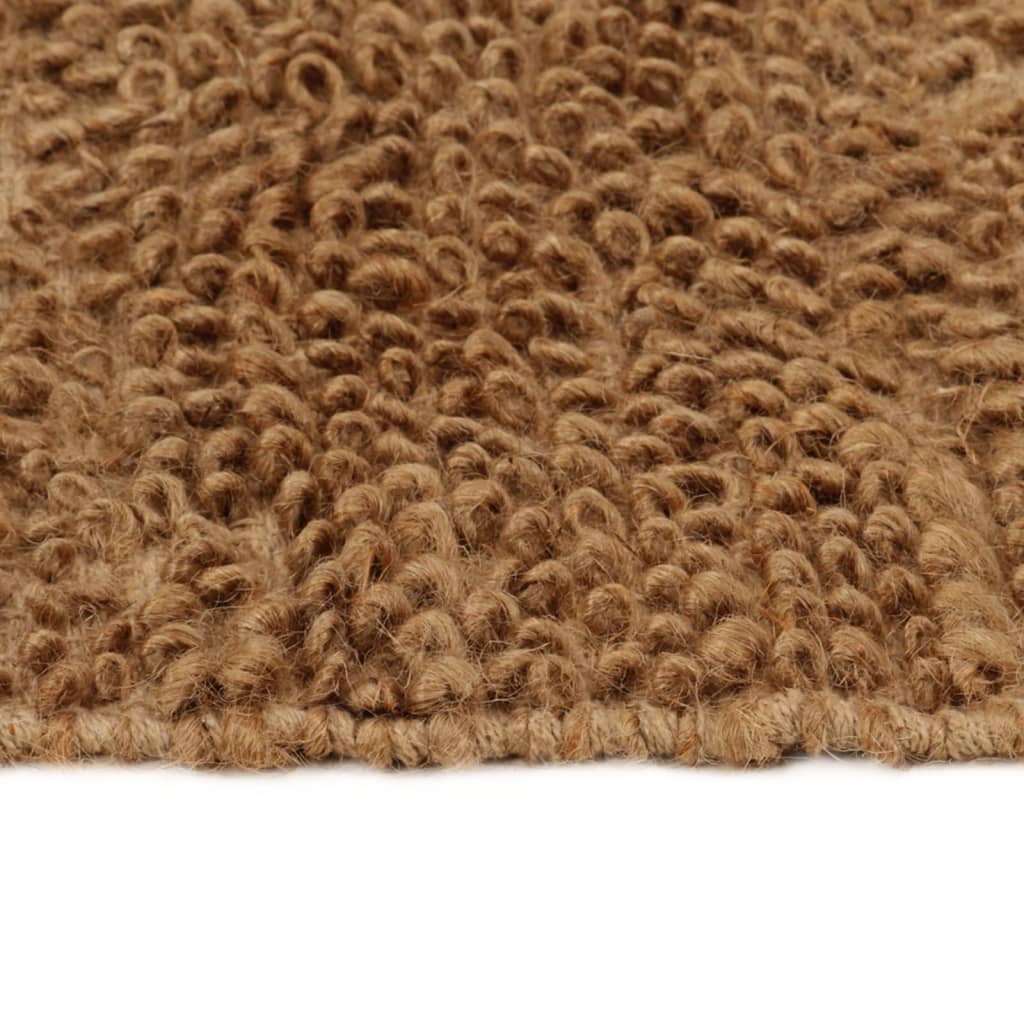 Schlingenteppich Handgefertigt 200x300 cm Jute und Baumwolle