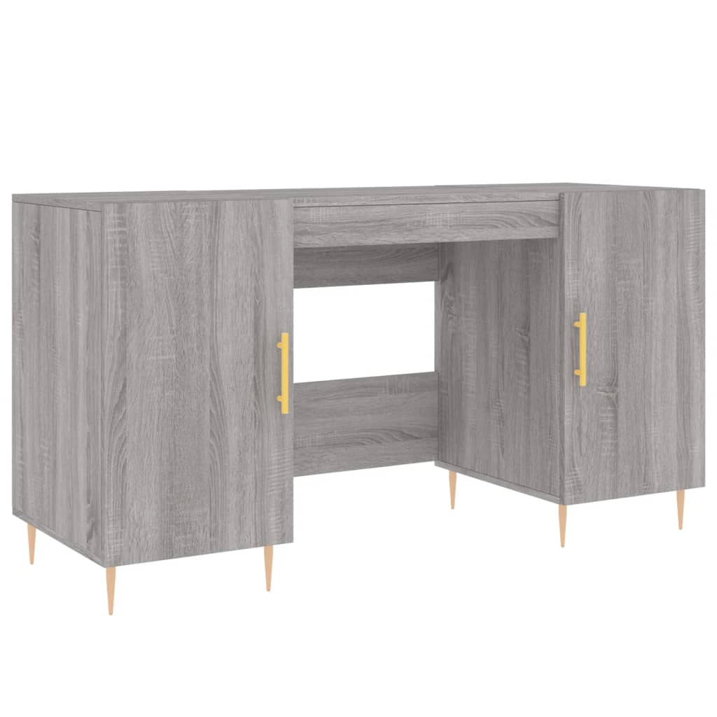  Schreibtisch Grau Sonoma 140x50x75 cm Holzwerkstoff