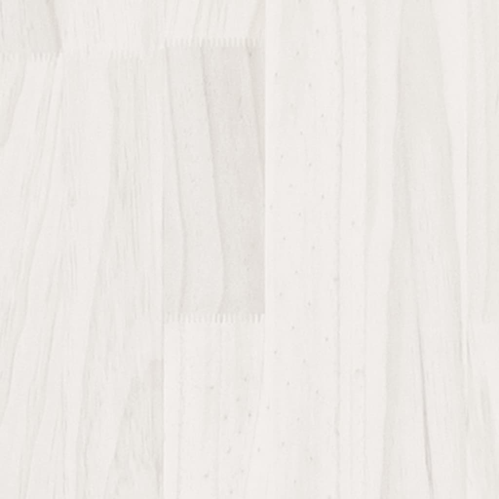  Pflanzkübel Weiß 50x50x70 cm Massivholz Kiefer