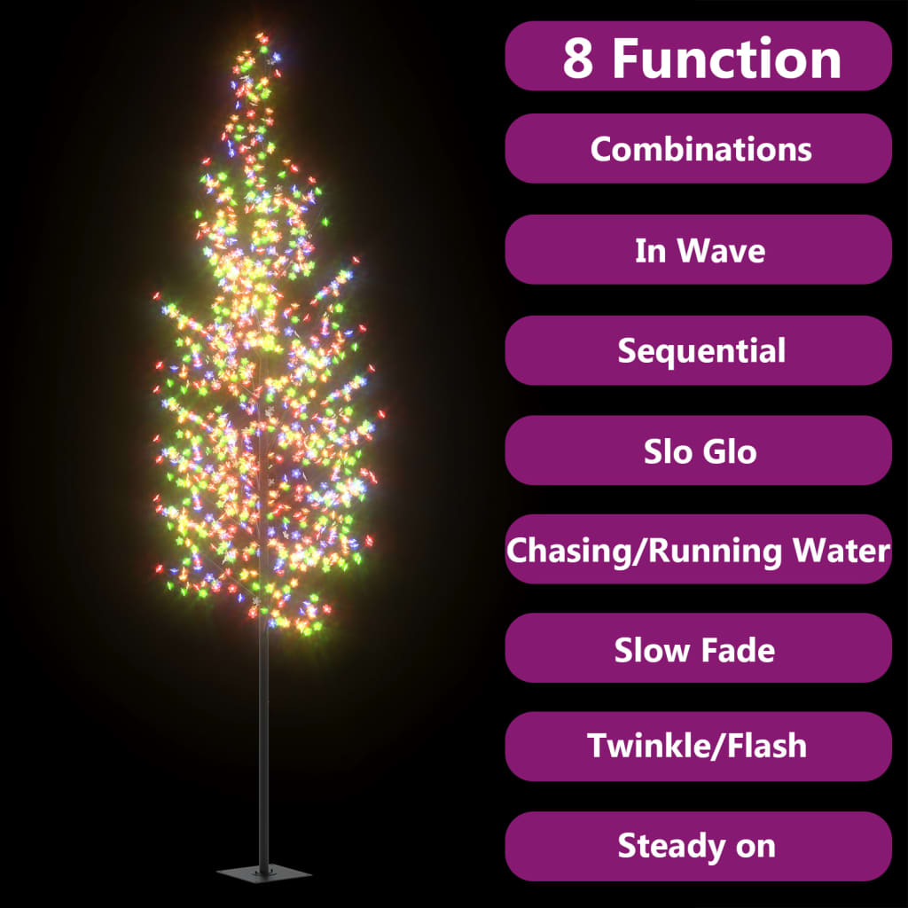  Weihnachtsbaum 1200 LEDs Buntes Licht Kirschblüten 400 cm
