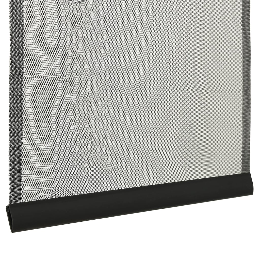  Insektenschutz für Türen 5-tlg. Netzvorhang Schwarz 120x240 cm