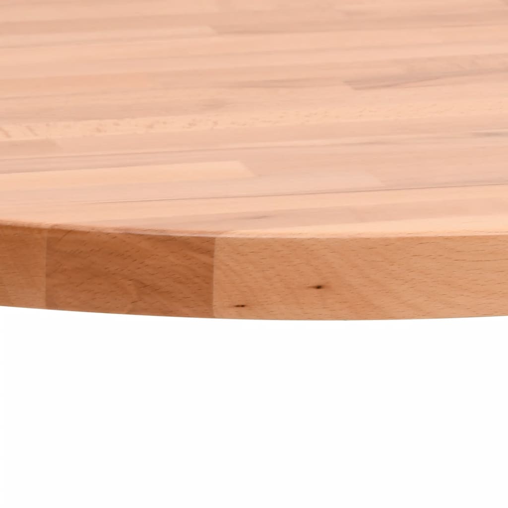  Tischplatte Ø50x2,5 cm Rund Massivholz Buche