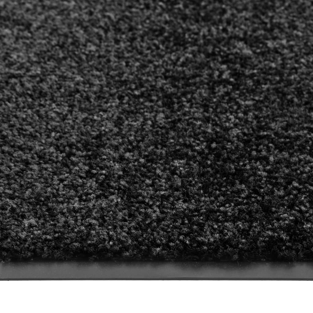  Fußmatte Waschbar Schwarz 40x60 cm 