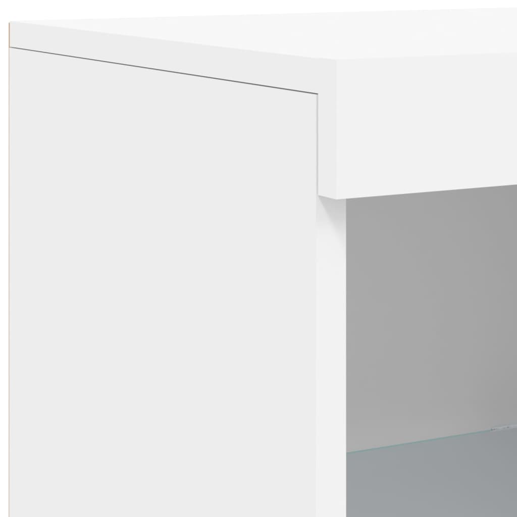  Sideboard mit LED-Beleuchtung Weiß 41x37x100 cm