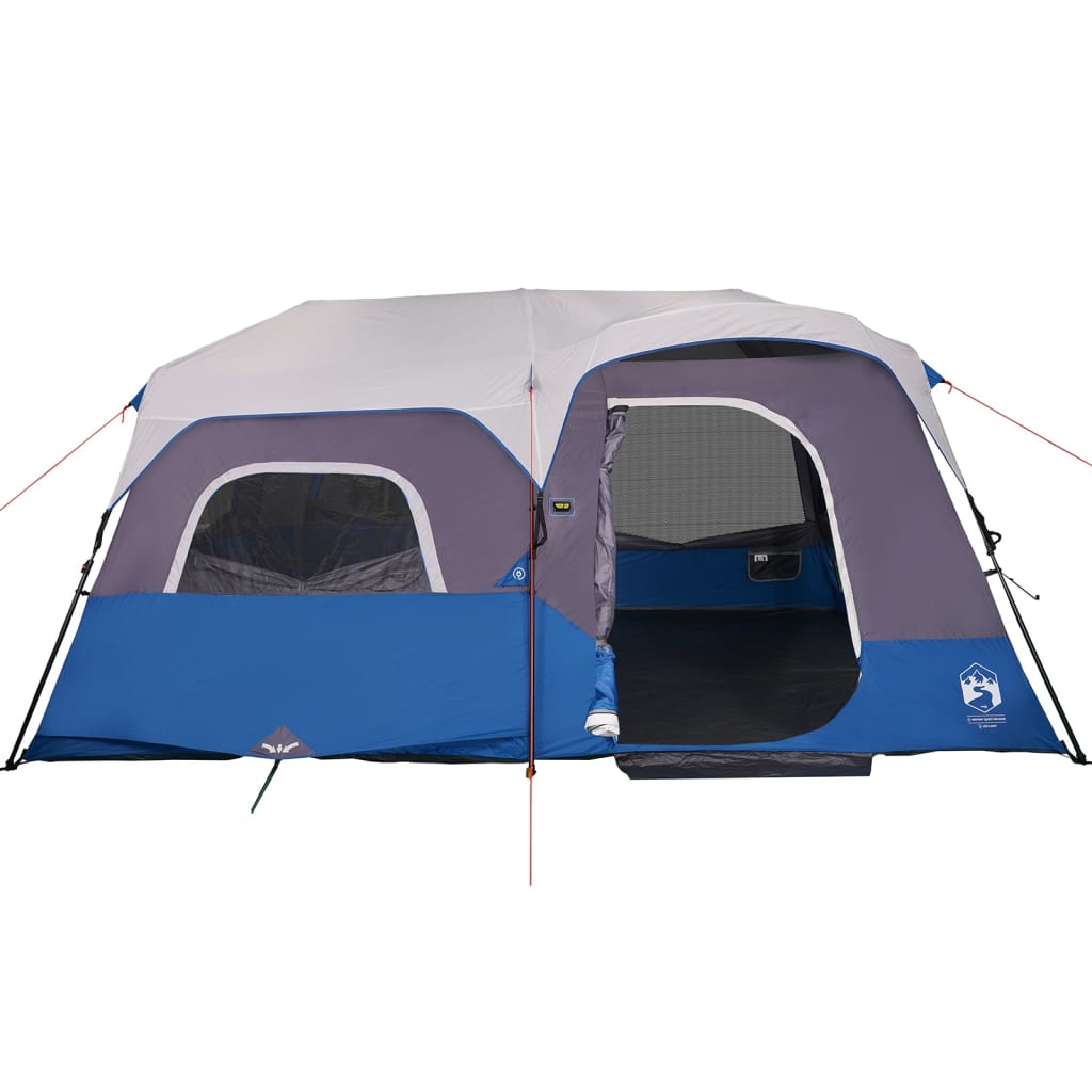  Campingzelt mit LED 9 Personen Blau