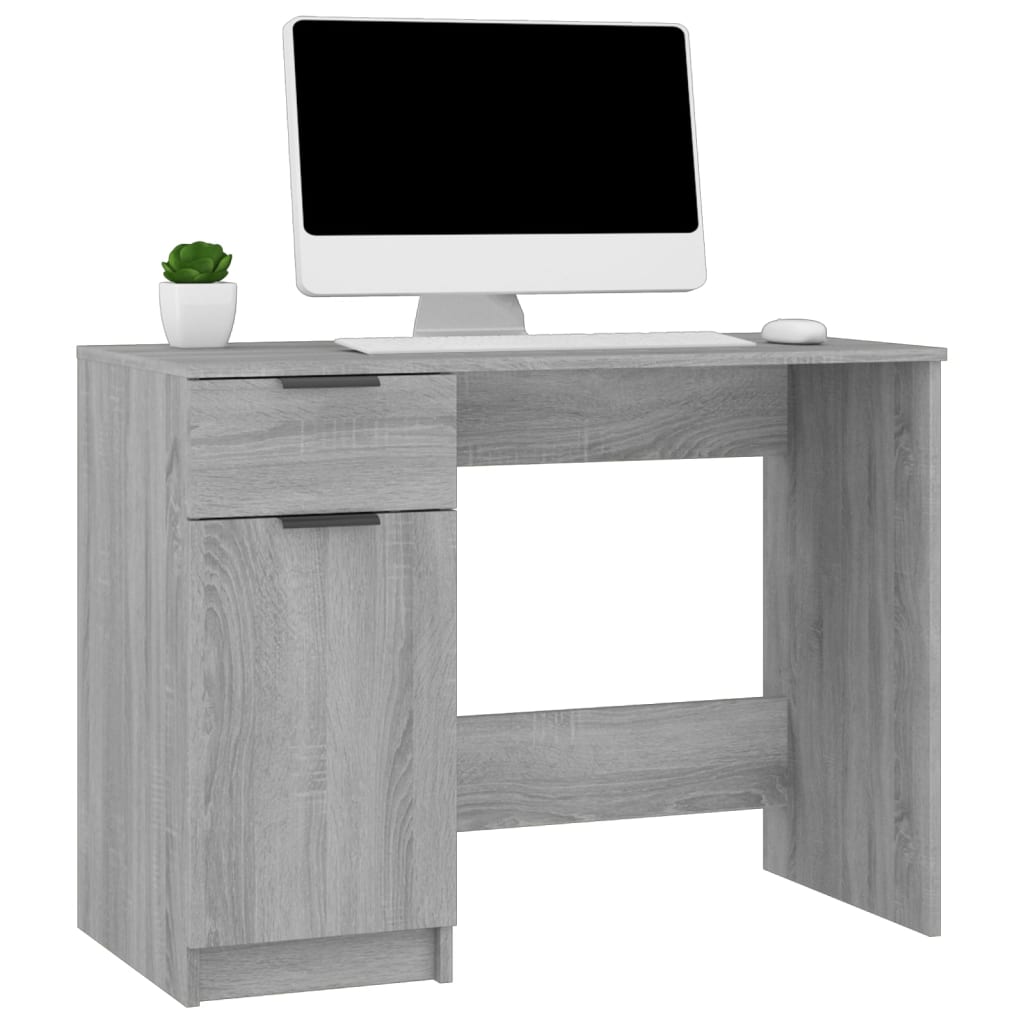  Schreibtisch Grau Sonoma 100x50x75 cm Holzwerkstoff
