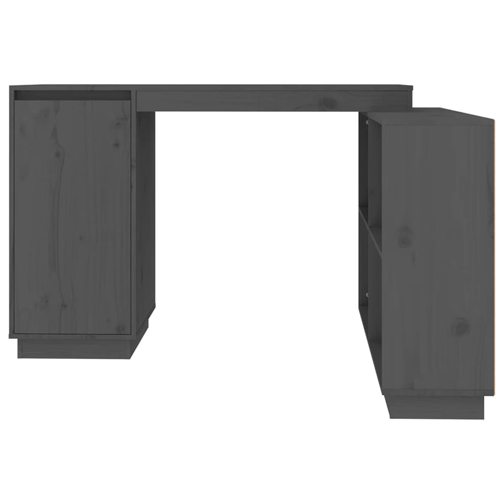  Schreibtisch Grau 110x50x75 cm Massivholz Kiefer