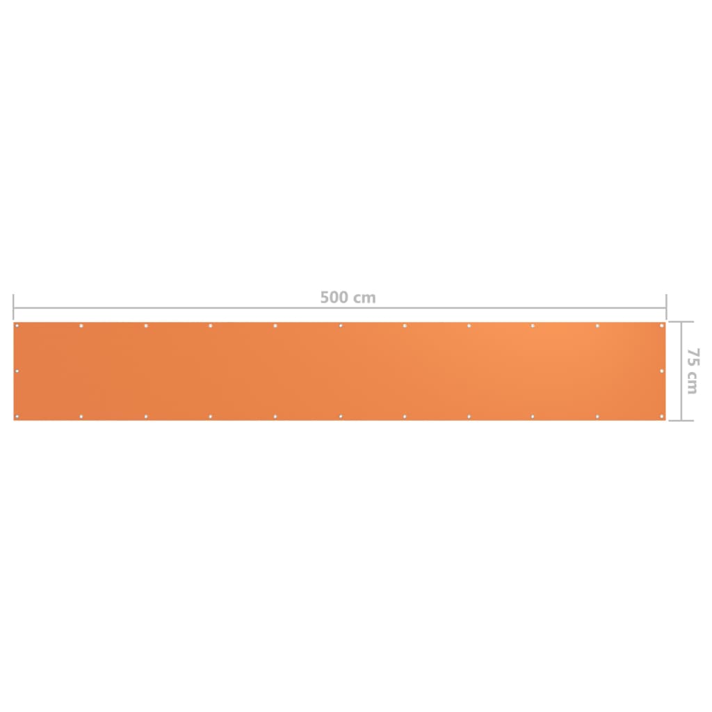  Balkon-Sichtschutz Orange 75x500 cm Oxford-Gewebe