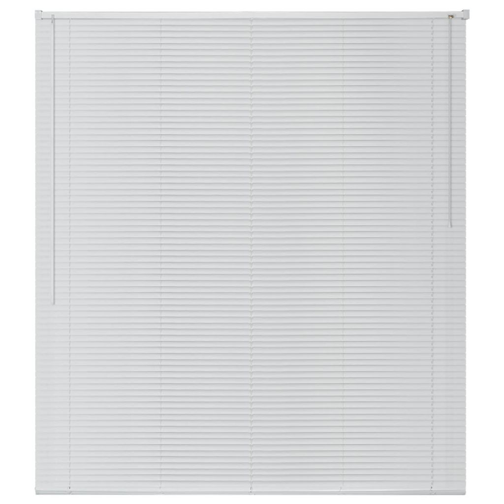  Fensterjalousien Aluminium 140x160 cm Weiß