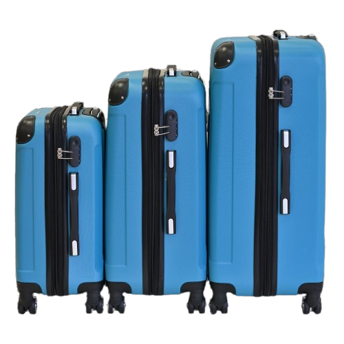 Glüückskind Hartschalen Trolley 3-tlg. aus ABS Kunststoff Blau