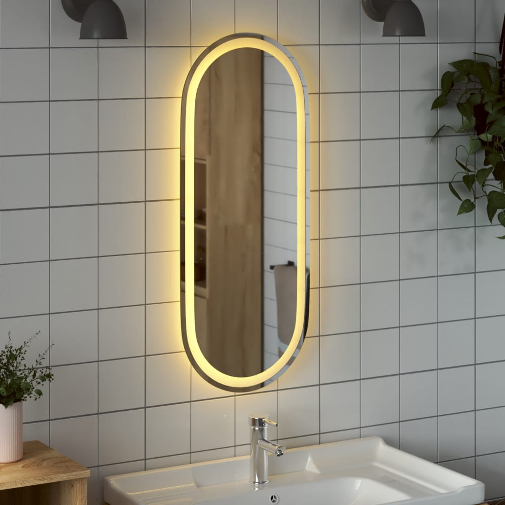  LED-Badspiegel 90x40 cm Oval