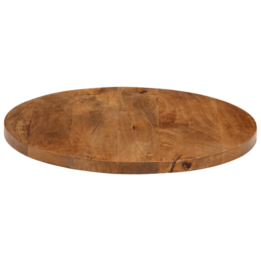  Tischplatte Ø 60x3,8 cm Rund Massivholz Mango