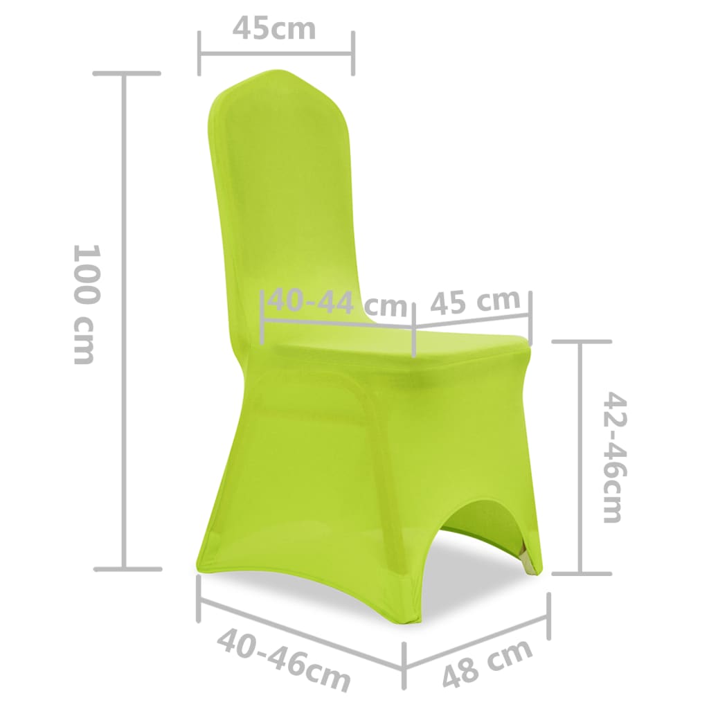  Stretch Stuhlbezug 6 Stück Grün