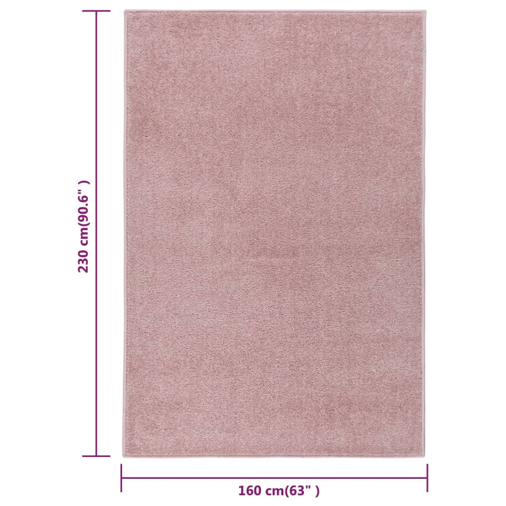  Teppich Kurzflor 160x230 cm Rosa