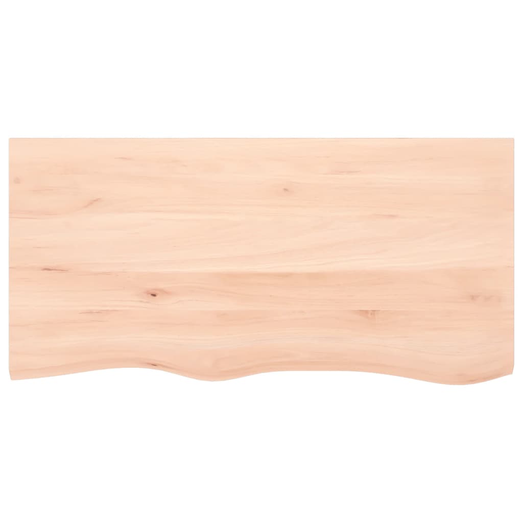  Tischplatte 100x50x(2-6) cm Massivholz Eiche Unbehandelt