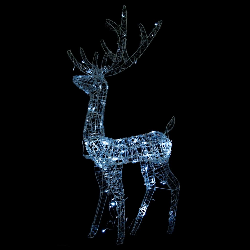  LED-Rentier Acryl Weihnachtsdeko 140 LEDs 120 cm Kaltweiß