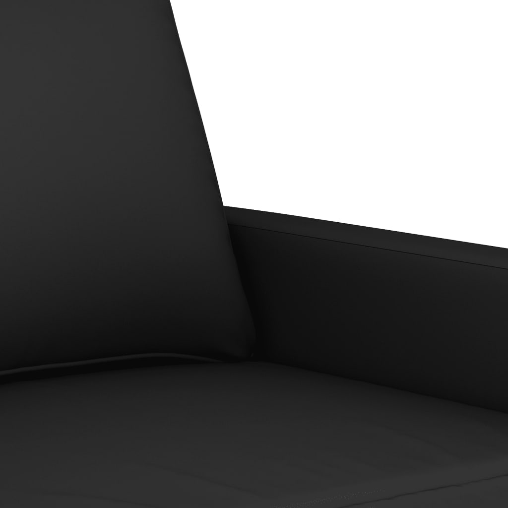  2-Sitzer-Sofa Schwarz 120 cm Samt