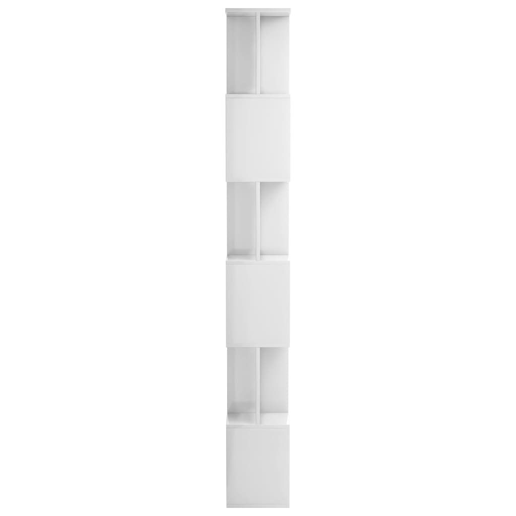  Bücherregal/Raumteiler Hochglanz-Weiß 80x24x192 cm