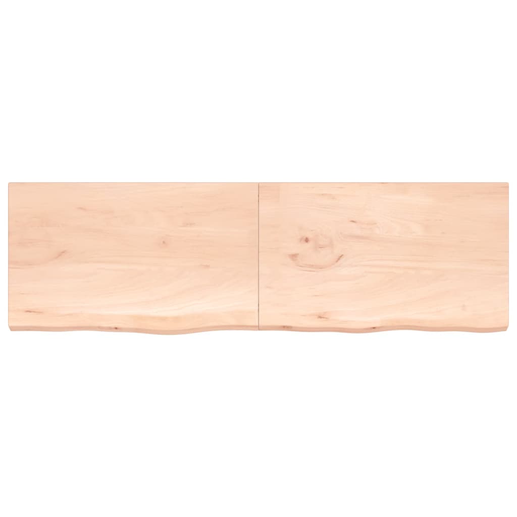  Tischplatte 200x60x(2-4) cm Massivholz Eiche Unbehandelt