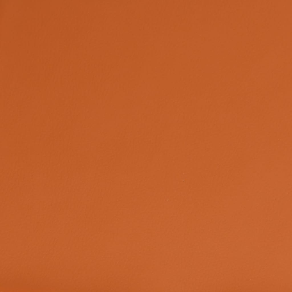  Fußhocker Creme/Orange 45x29,5x35 cm Stoff und Kunstleder