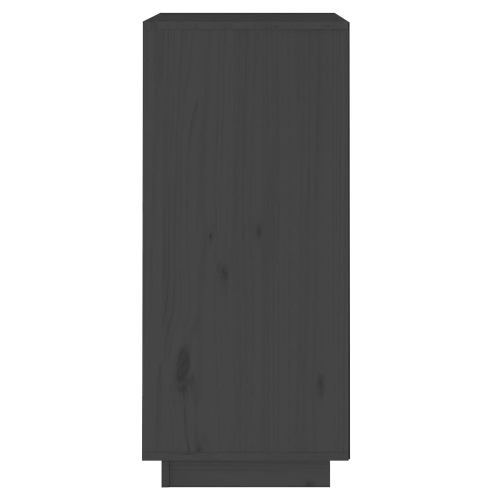  Sideboard Grau 38x35x80 cm Massivholz Kiefer