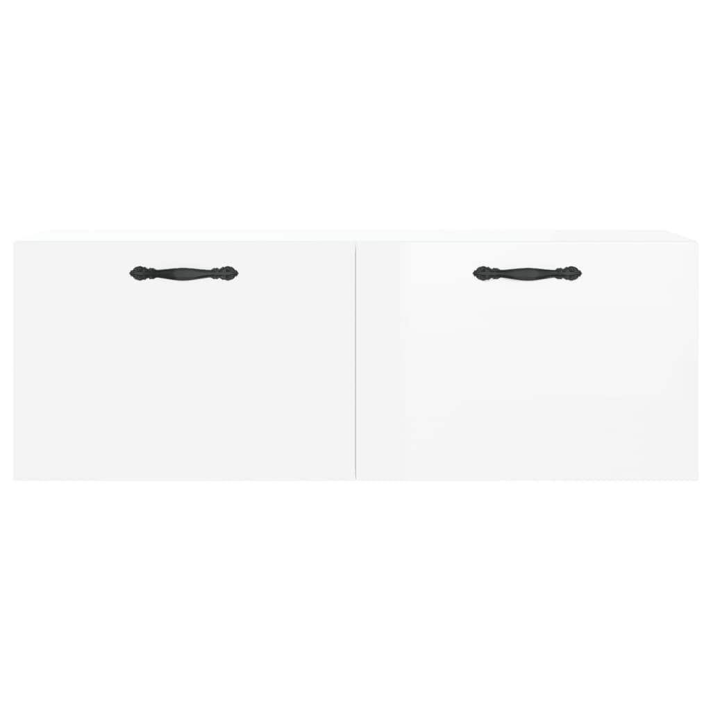  Wandschrank Hochglanz-Weiß 100x36,5x35 cm Holzwerkstoff