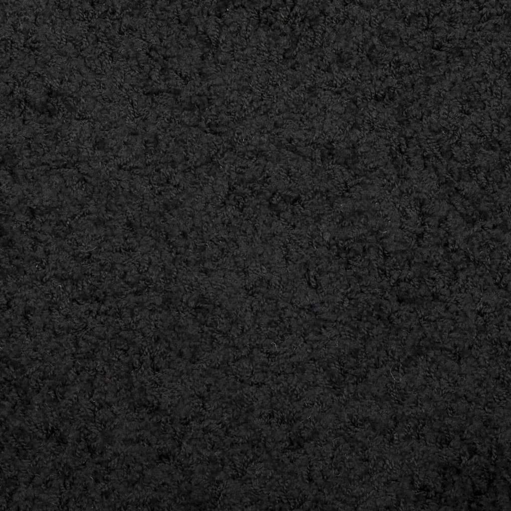  Shaggy-Teppich PAMPLONA Hochflor Modern Schwarz Ø 120 cm