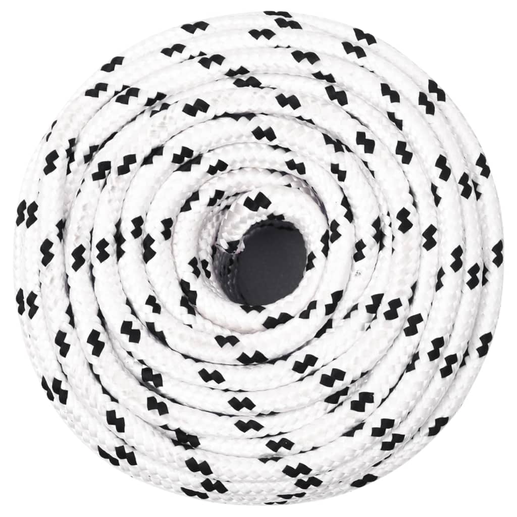  Bootsseil Geflochten Weiß 8 mmx100 m Polyester