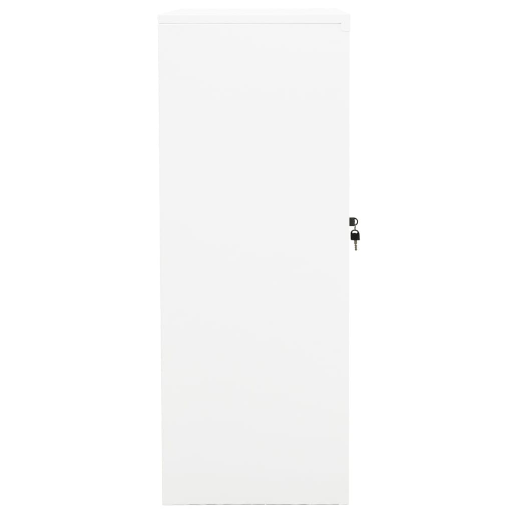  Büroschrank Weiß 90x40x105 cm Stahl 