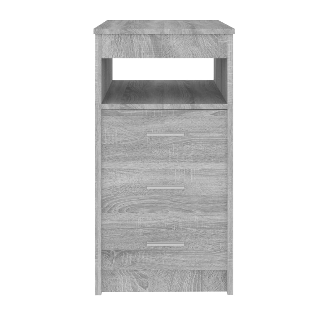  Sideboard mit Schubladen Grau Sonoma 40x50x76 cm Holzwerkstoff